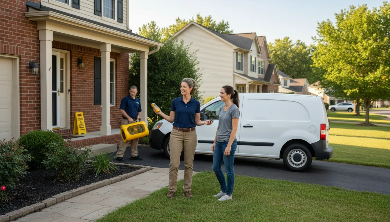 Residential water damage restoration in Cary, IL